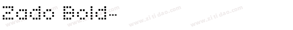 Zado Bold字体转换